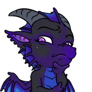 🤔 dragon, fantasy, cartoon, cute, sticker whatsapp sticker