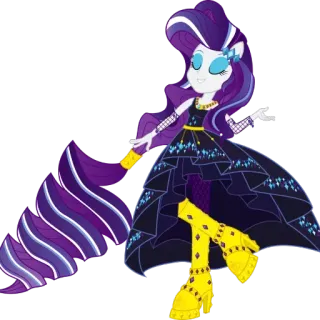 😏 Rarity My Little Pony: Equestria Girls Seltenheit, Equestria Girls, My Little Pony, Zeichentrick, animiert, Pony whatsapp sticker