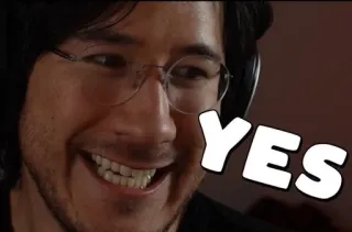 🈯 Markiplier YES markiplier, oui, réaction, mème, youtubeur, positif telegram sticker