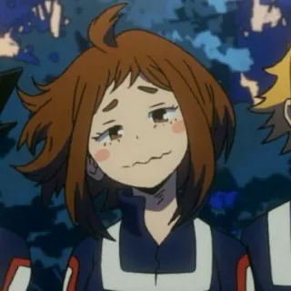 🍫 Ochaco Uraraka My Hero Academia animé, my hero academia, ochaco uraraka, uraraka, héros, dessin animé telegram sticker