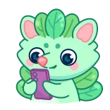 😘 การ์ตูน, สติกเกอร์, โทรศัพท์, น่ารัก, สัตว์, ดิจิทัลอาร์ต telegram sticker