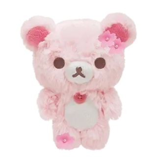 🐻 orso, carino, kawaii, peluche, animali di peluche, rosa telegram sticker