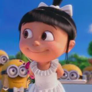 🙃 Agnes Despicable Me kartun, animasi, karakter, gadis, gaun telegram sticker