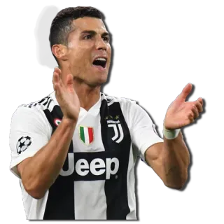 👏 Cristiano Ronaldo voetbal, speler, viering, atleet telegram sticker