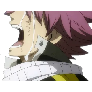 😭 Natsu Dragneel Fairy Tail anime, chorando, triste, lágrimas, Natsu, Fairy Tail telegram sticker