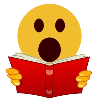 📔 Emoji, Lectura, Libro, Sorprendido, Impactado, Boca abierta, Aprendizaje telegram sticker