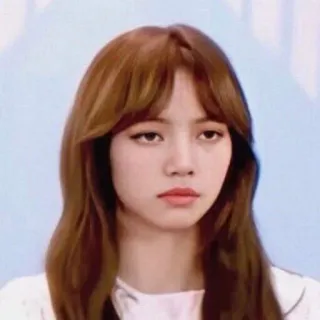 😒 Lisa Kpop, cantora, celebridade, mulher, retrato, garota, rosto, Lisa telegram sticker