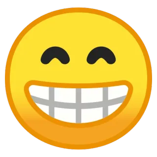 😁 Emoji, Senyum, Bahagia, Riang, Kuning telegram sticker