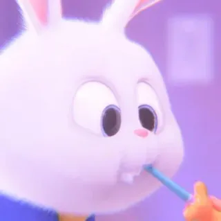 🐰 Snowball The Secret Life of Pets bunny, rabbit, cute, pet, animal, cartoon whatsapp sticker