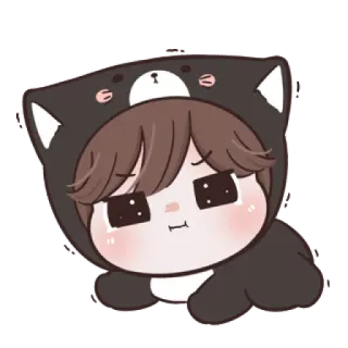 😼 süß, Anime, Bär, kawaii, Cartoon, Chibi, Aufkleber telegram sticker
