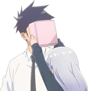 🍱 Anime, Paar, Mädchen, Mann, Box telegram sticker