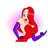 😏 Jessica Rabbit Who Framed Roger Rabbit カートゥーン, ジェシカ・ラビット, 赤い髪, キャラクター, アニメ whatsapp sticker
