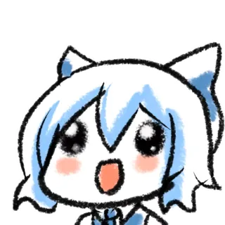 😃 อนิเมะ, การ์ตูน, หูแมว, น่ารัก, ตัวละคร telegram sticker