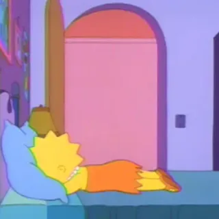 😪 Lisa Simpson The Simpsons 리사 심슨, 만화, 수면, 휴식, 심슨 가족 telegram sticker