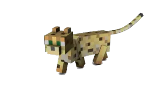 🐯 Minecraft minecraft, ocelot, động vật, mèo, trò chơi, pixel, khối vuông telegram sticker