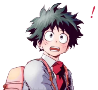 😯 Izuku Midoriya My Hero Academia anime, manga, My Hero Academia, Izuku Midoriya, fanart, cartoon whatsapp sticker