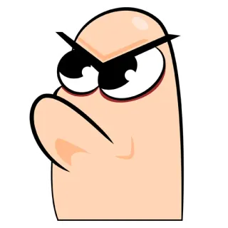 😡 Desenho animado, Bravo, Personagem, Rosto telegram sticker