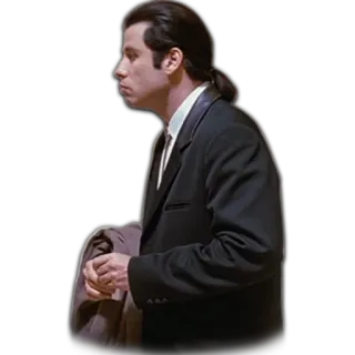 😕 John Travolta Pulp Fiction john travolta, pulp fiction, actor, movie, film, vincent vega telegram sticker