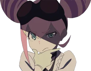 🤔 Anime, Ragazza, Cartone animato, Pensierosa, Pensando, Carina, Illustrazione telegram sticker