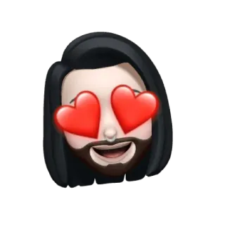 ☠️ cinta, hati, avatar, emoji, kasih sayang whatsapp sticker