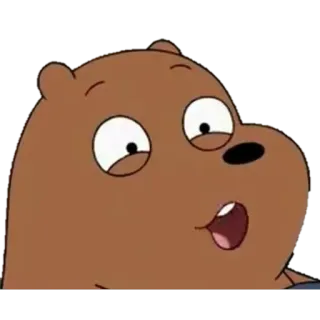 🐼 Grizzly We Bare Bears desenho animado, urso, Grizzly, We Bare Bears, fofo telegram sticker