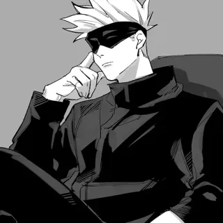 😐 Satoru Gojo Jujutsu Kaisen anime, manga, gojo, satoru, jujutsu kaisen whatsapp sticker