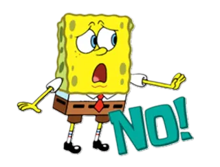 👐 Spongebob NO! Spongebob, Cartoon, Nein, Ablehnung, Sticker telegram sticker