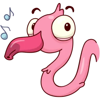 🎉 pássaro, flamingo, desenho animado, rosa, música, fofo, caprichoso telegram sticker
