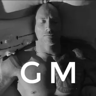 🌞 Dwayne The Rock Johnson GM whatsapp sticker