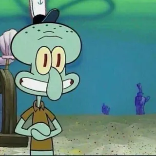 ⚓️ Squidward Tentacles Spongebob Squarepants dessin animé, Bob l'éponge, Carlo Tentacule, Nickelodeon, crabe telegram sticker