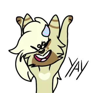 😁 cartone animato, gesto della mano, gesto offensivo, personaggio, illustrazione, arte whatsapp sticker