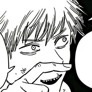 ⚙️ Denji Chainsaw Man Manga, Anime, Chainsaw Man, Denji, Personnage, Illustration telegram sticker