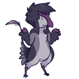 😕 pássaro, desenho animado, animal, engraçado, fofo telegram sticker
