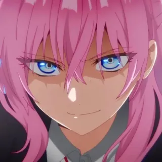 🍧 Anime, Mädchen, pinke Haare, ernst, Cartoon, Manga telegram sticker