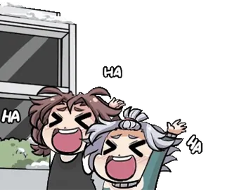 🎈 HA HA HA laughing, cartoon, funny, friend, joy telegram sticker