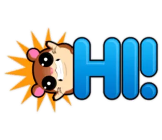 🖐 HI! hi, greeting, hedgehog, cartoon, friendly, cute telegram sticker