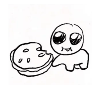 🍔 hoạt hình, bánh nướng, sinh vật, thức ăn, bản vẽ telegram sticker