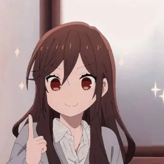 ✨ アニメ, 女の子, 可愛い, キャラクター, 指差し, キラキラ telegram sticker
