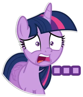 😶 Twilight Sparkle My Little Pony Pony, Cartoon, Twilight Sparkle, besorgt, My Little Pony, Sticker, Animation, süß telegram sticker