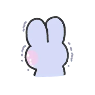 💀 królik, króliczek, słodki, zwierzę, naklejka, kreskówka telegram sticker