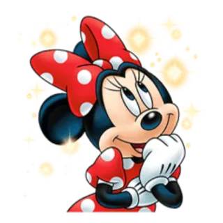 ✨ Minnie Mouse cartoon, mouse, disney, character, minnie, red, polka dots whatsapp sticker