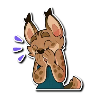 😆 кот, пушистый, смех, мультфильм, счастливый, рысь telegram sticker