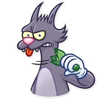 😡 Desenho animado, Gato, Animal, Polegar para baixo, Não gosto, Negativo telegram sticker