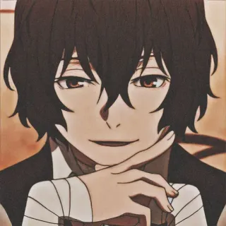 😌 Dazai Osamu Bungou Stray Dogs Anime, Dazai Osamu, Bungou Stray Dogs, Personaje, Retrato telegram sticker