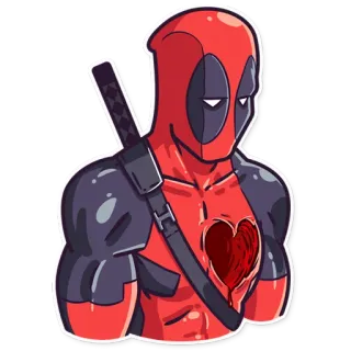 💔 Deadpool Deadpool, Marvel, Superhero, Comic book, Action, Swords telegram sticker