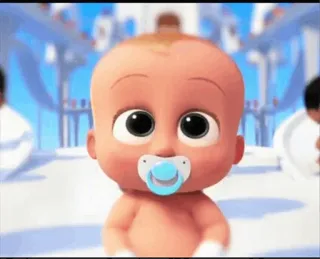 👶 Boss Baby The Boss Baby em bé, hoạt hình, phim hoạt hình, núm vú giả whatsapp sticker