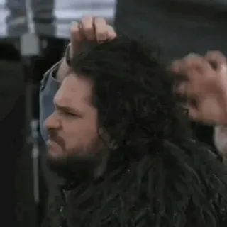 😐 Jon Snow Game of Thrones Jon Snow, Game of Thrones, Kit Harington, acteur, Coulisses telegram sticker