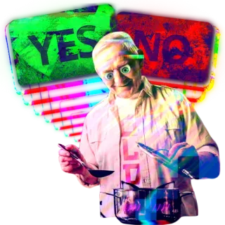 👨‍🦳 YES NO yes, no, cooking, portrait, meme, food telegram sticker