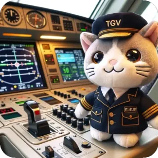 🌹 凉太 кот, пилот, самолет, милый, TGV telegram sticker