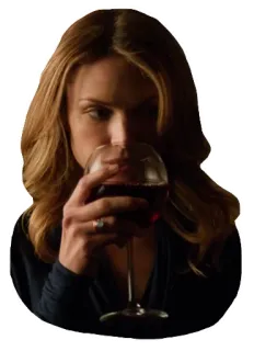 🍷 woman, wine, drink, alcohol, glass, portrait whatsapp sticker